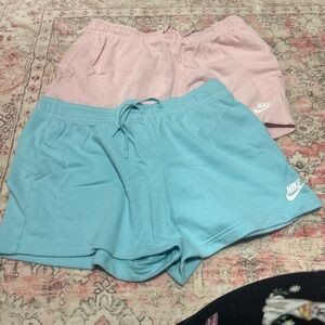 Nike Pastel Pink and Light Blue Shorts